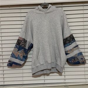 Abercrombie & Fitch patchwork sleeve hoodie